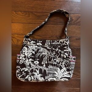 Vera Bradley Y2K Floral Brown & White Shoulder Bag